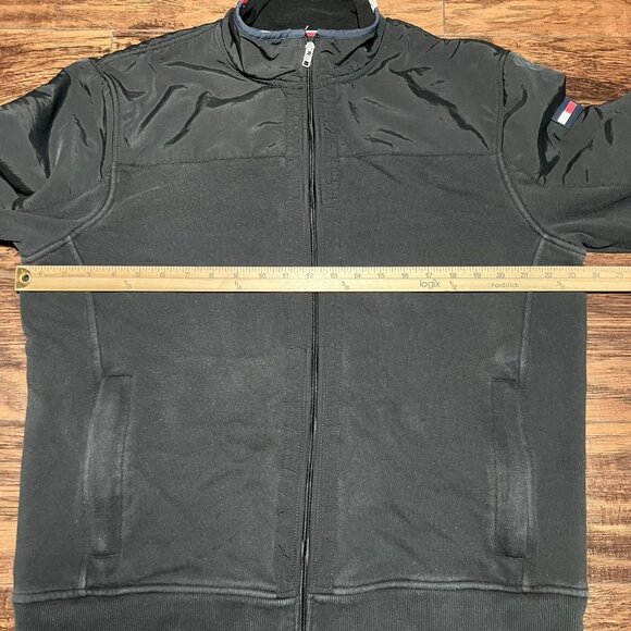 Tommy Hilfiger Full Zip Fleece Jacket Black Men’s Size XL - Picture 6 of 8